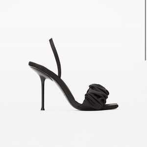 julie scrunchie slingback heel in satin